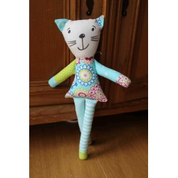 Hand-made fabric cat